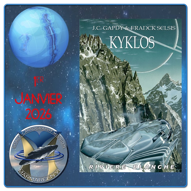 Kyklos HS Rivière Blanche Couverture de Kyklos sur fond spatial pour sa parution