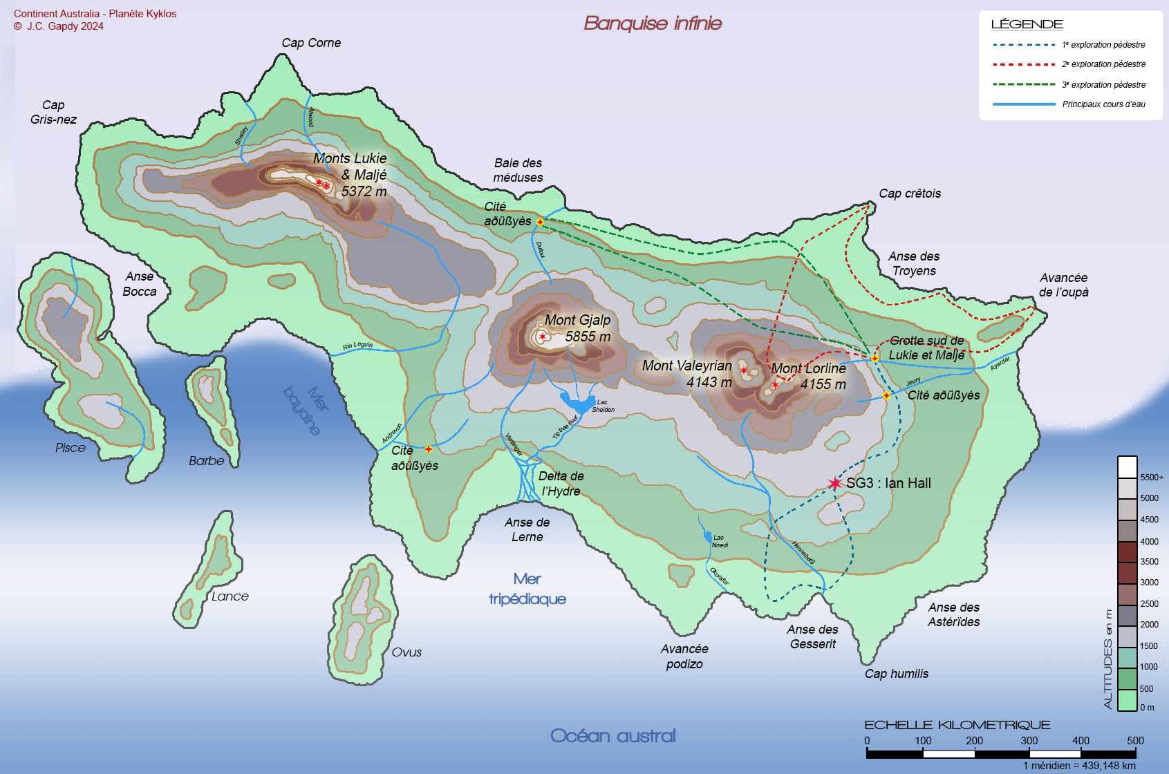 Vue du continent Australia
