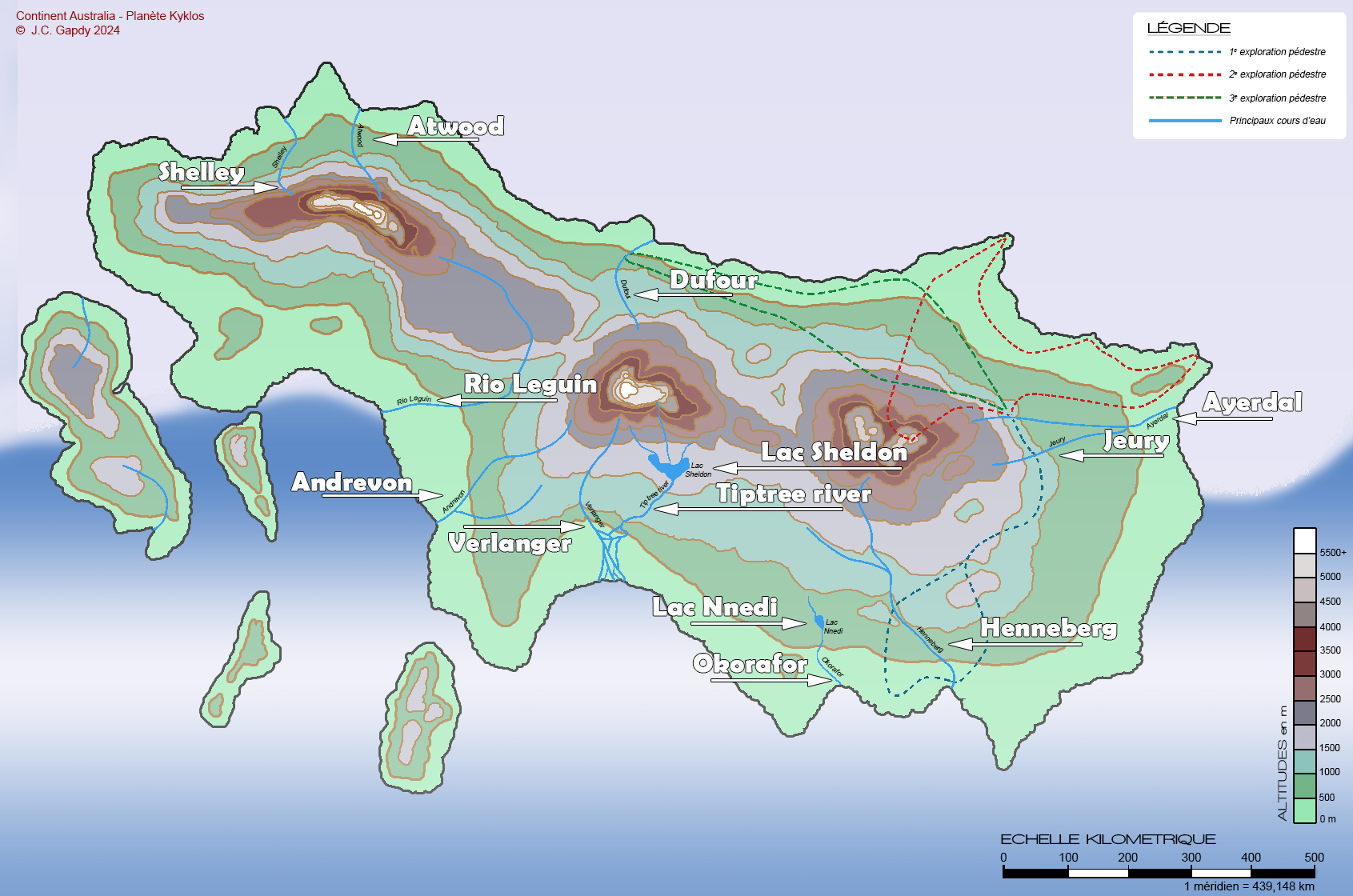 Vue du continent Australia