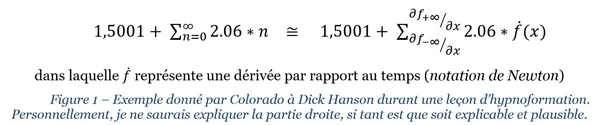 Exemple équation apprise par Dick Hanson